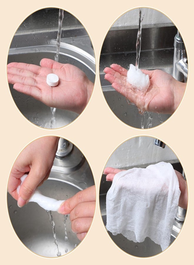 COMNICO 500 Pcs Compressed Towels, Bulk Disposable Face Towels Compressed Cotton Hand Wipe Expandable Wipes Portable Mini Washcloth for Outdoors Travel Hotel Hiking Camping - Image 4
